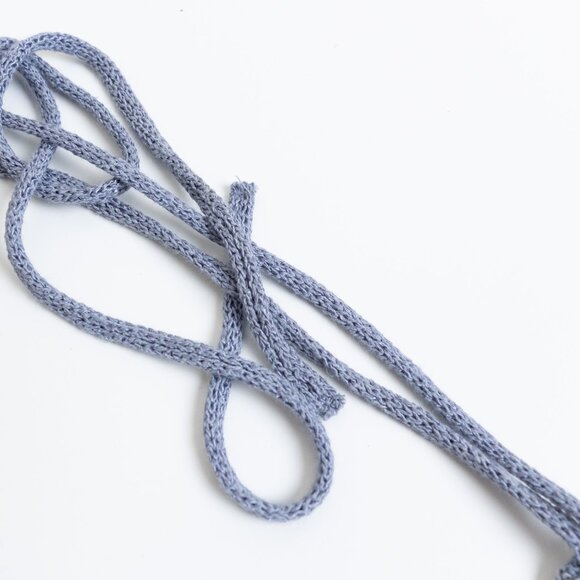 Hm Studio Collection Tie Strap Knitted Top Linen Blend Dusty Blue Large - Picture 10 of 14